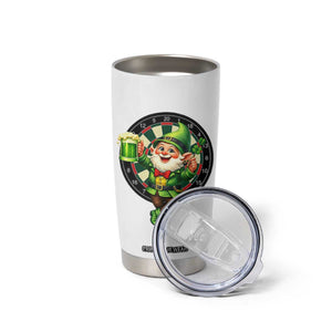 Cheerful Gnome Playing Darts Tumbler Cup St Patricks Day Gift TS12 Print Your Wear