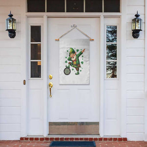 St Patricks Day Cheerful Gnome Dabbing Garden Flag Darts Lover Gift TS12 Print Your Wear