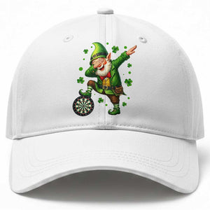 St Patricks Day Cheerful Gnome Dabbing Baseball Cap Darts Lover Gift TS12 Print Your Wear