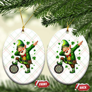 St Patricks Day Cheerful Gnome Dabbing Ceramic Ornament Darts Lover Gift TS12 Print Your Wear