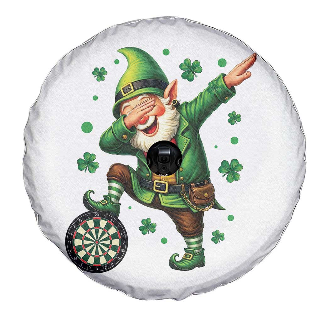 St Patricks Day Cheerful Gnome Dabbing Spare Tire Cover Darts Lover Gift TS12 Print Your Wear