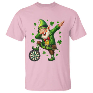 St Patricks Day Cheerful Gnome Dabbing T Shirt Darts Lover Gift TS12 Light Pink Print Your Wear