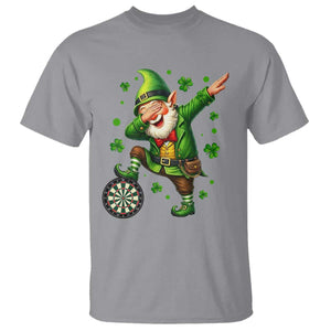 St Patricks Day Cheerful Gnome Dabbing T Shirt Darts Lover Gift TS12 Sport Gray Print Your Wear