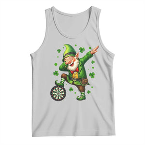 St Patricks Day Cheerful Gnome Dabbing Tank Top Darts Lover Gift TS12 Ash Print Your Wear