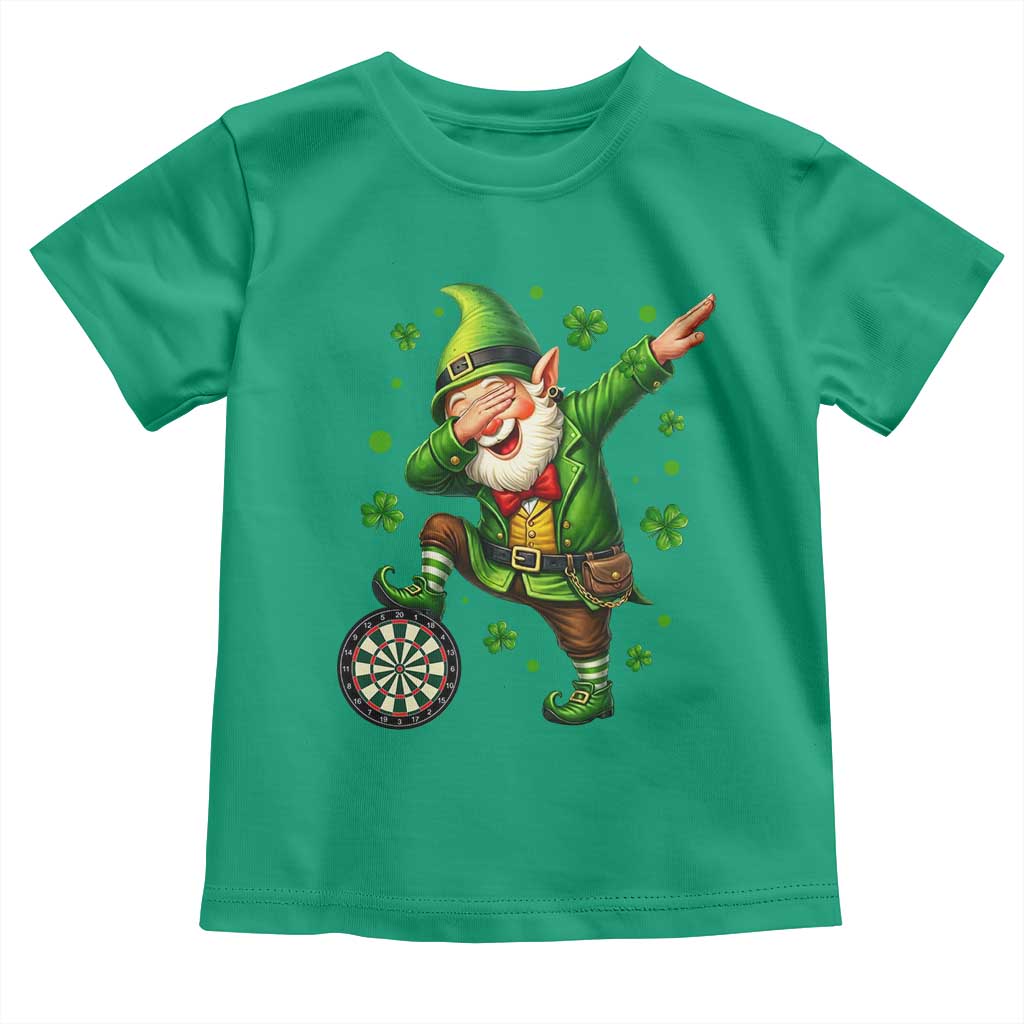 St Patricks Day Cheerful Gnome Dabbing Toddler T Shirt Darts Lover Gift TS12 Irish Green Print Your Wear