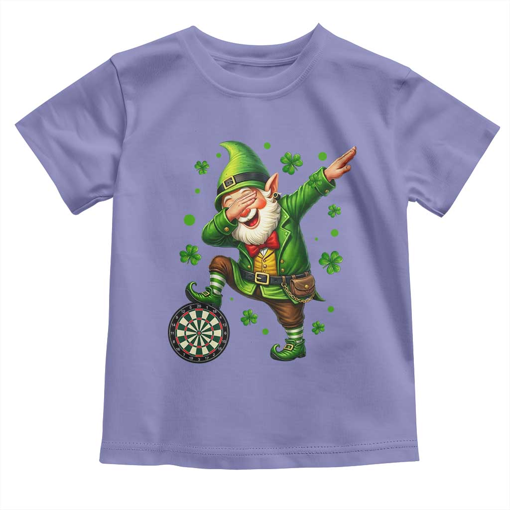 St Patricks Day Cheerful Gnome Dabbing Toddler T Shirt Darts Lover Gift TS12 Violet Print Your Wear