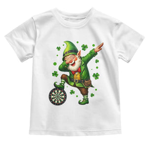 St Patricks Day Cheerful Gnome Dabbing Toddler T Shirt Darts Lover Gift TS12 White Print Your Wear
