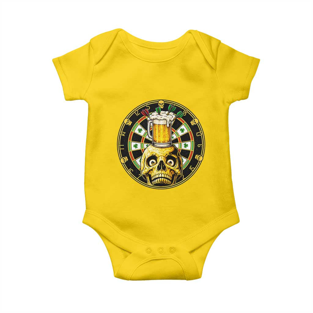 Funny St Patricks Day Skull Baby Onesie Darts Player Gift TS12 Daisy Print Your Wear