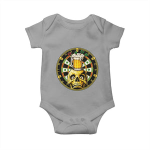 Funny St Patricks Day Skull Baby Onesie Darts Player Gift TS12 Sport Gray Print Your Wear
