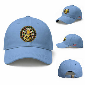 Funny St Patricks Day Skull Baseball Cap Darts Player Gift TS12 Baseball Cap Universal Fit Light Blue Print Your Wear