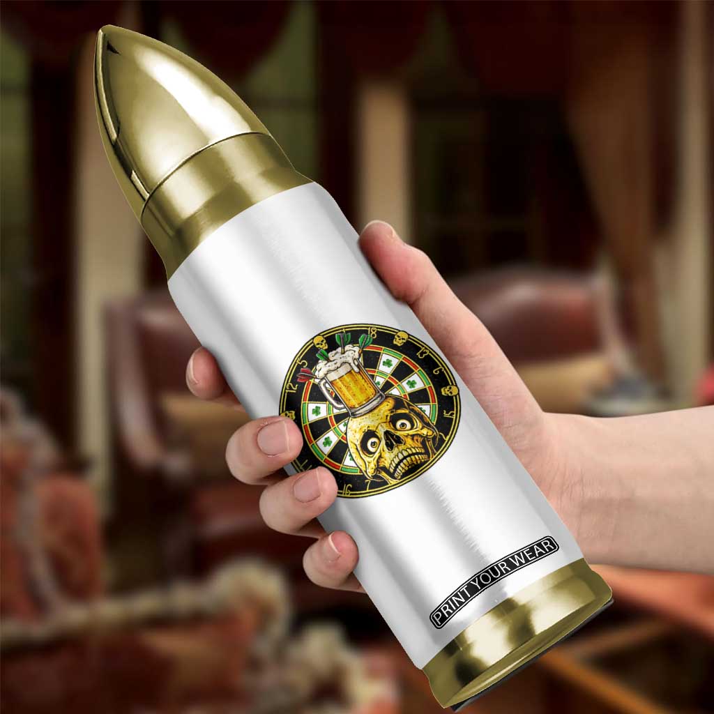 Funny St Patricks Day Skull Bullet Tumbler Darts Player Gift TS12 Print Your Wear