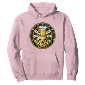Funny St Patricks Day Skull Hoodie Darts Player Gift TS12 Light Pink Print Your Wear
