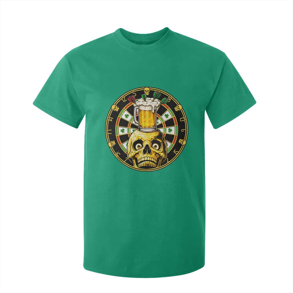 Funny St Patricks Day Skull T Shirt For Kid Darts Player Gift TS12 Irish Green Print Your Wear