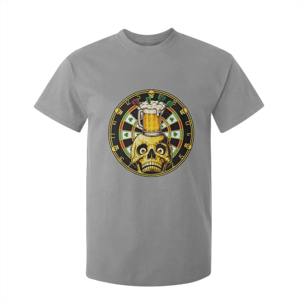 Funny St Patricks Day Skull T Shirt For Kid Darts Player Gift TS12 Sport Gray Print Your Wear