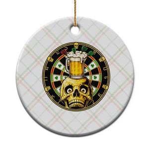 Funny St Patricks Day Skull Ceramic Ornament Darts Player Gift TS12 1pc Christmas Plaid Print Your Wear