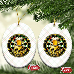 Funny St Patricks Day Skull Ceramic Ornament Darts Player Gift TS12 Print Your Wear