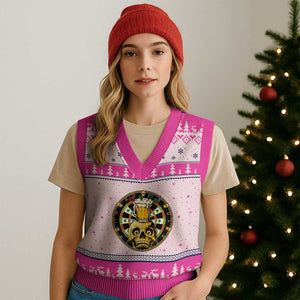 Funny St Patricks Day Skull V-Neck Knit Sweater Vest Darts Player Gift TS12 Hot Pink Print Your Wear