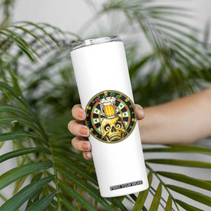 Funny St Patricks Day Skull Skinny Tumbler Darts Player Gift TS12 Print Your Wear
