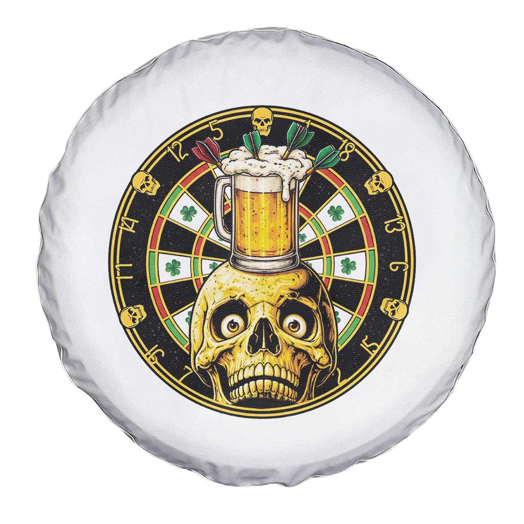 Funny St Patricks Day Skull Spare Tire Cover Darts Player Gift TS12 Print Your Wear