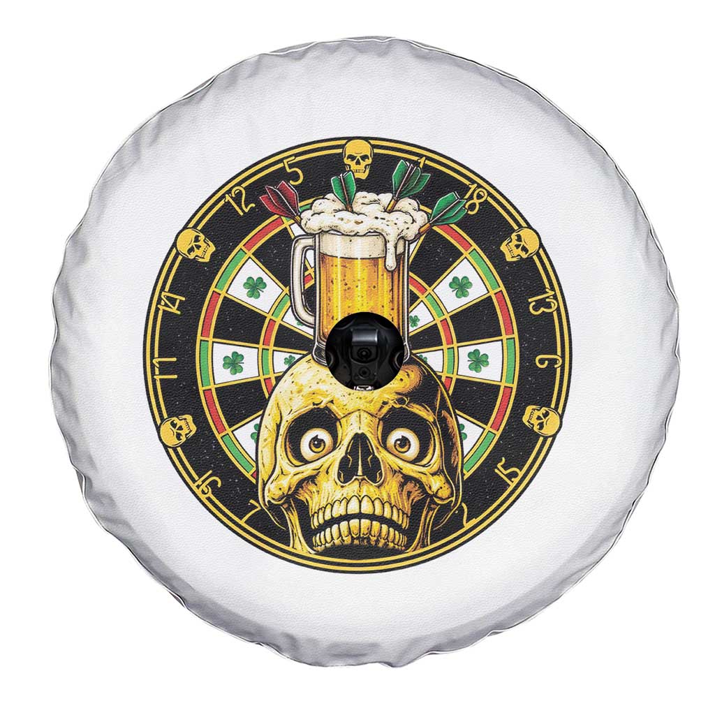 Funny St Patricks Day Skull Spare Tire Cover Darts Player Gift TS12 Print Your Wear