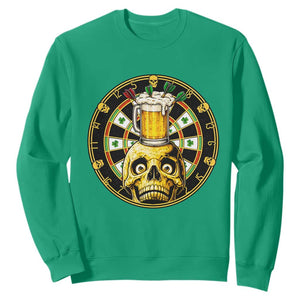 Funny St Patricks Day Skull Sweatshirt Darts Player Gift TS12 Irish Green Print Your Wear