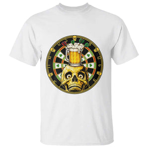 Funny St Patricks Day Skull T Shirt Darts Player Gift TS12 White Print Your Wear