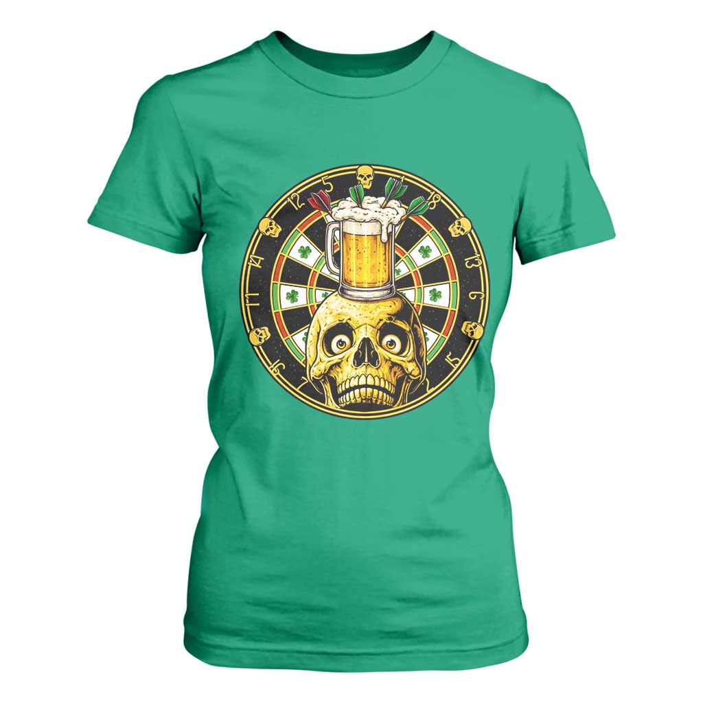 Funny St Patricks Day Skull T Shirt For Women Darts Player Gift TS12 Irish Green Print Your Wear