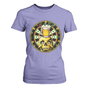 Funny St Patricks Day Skull T Shirt For Women Darts Player Gift TS12 Violet Print Your Wear