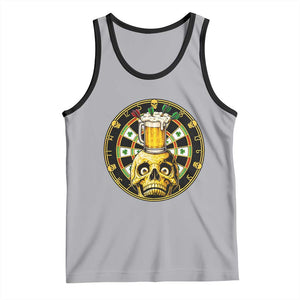 Funny St Patricks Day Skull Tank Top Darts Player Gift TS12 Athletic Heather Black Print Your Wear