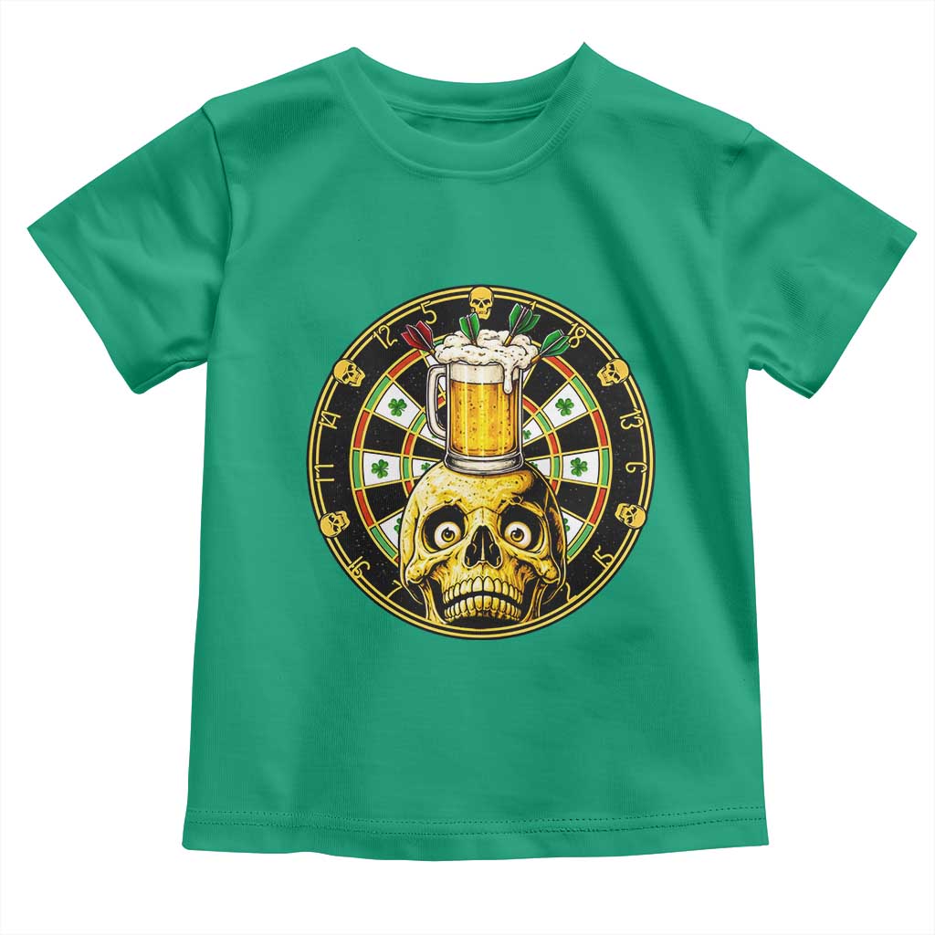Funny St Patricks Day Skull Toddler T Shirt Darts Player Gift TS12 Irish Green Print Your Wear
