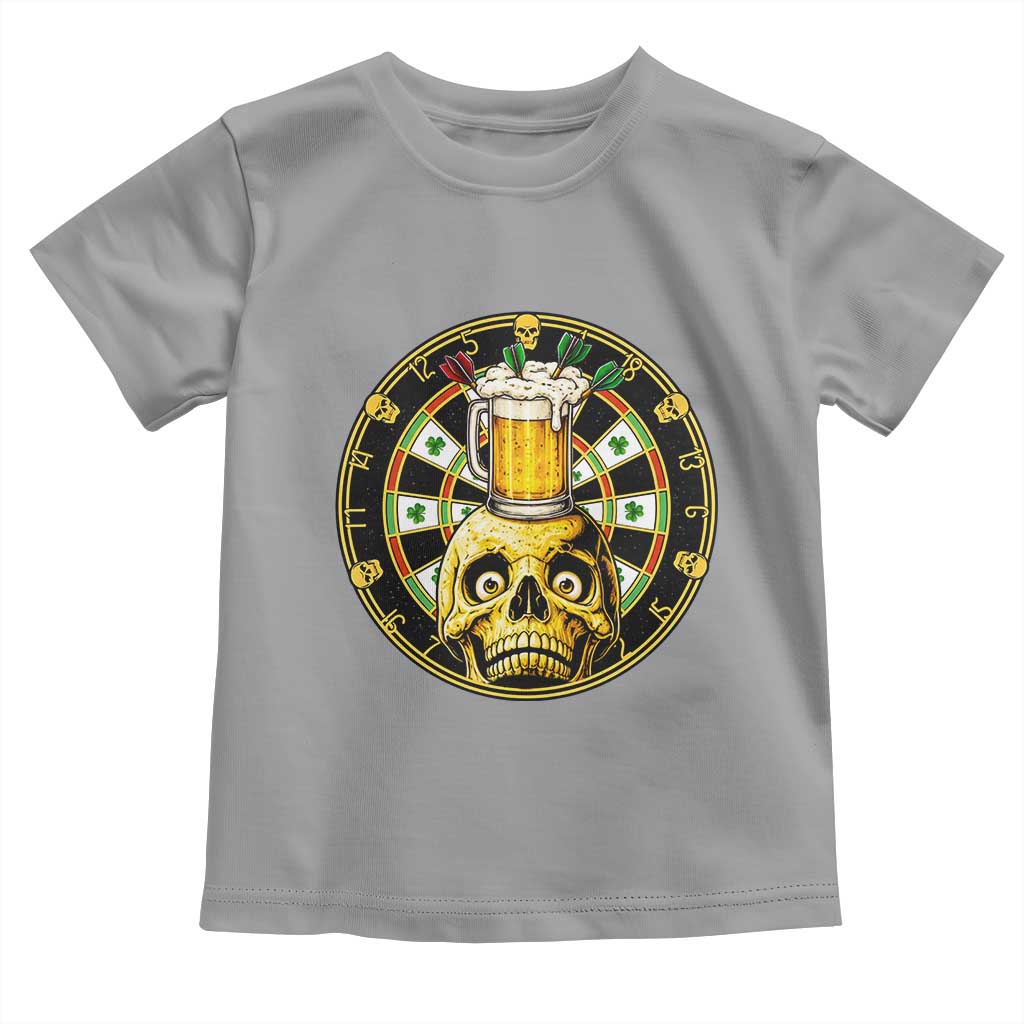 Funny St Patricks Day Skull Toddler T Shirt Darts Player Gift TS12 Sport Gray Print Your Wear