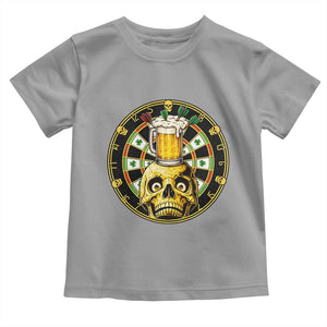Funny St Patricks Day Skull Toddler T Shirt Darts Player Gift TS12 Sport Gray Print Your Wear