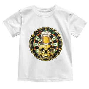 Funny St Patricks Day Skull Toddler T Shirt Darts Player Gift TS12 White Print Your Wear