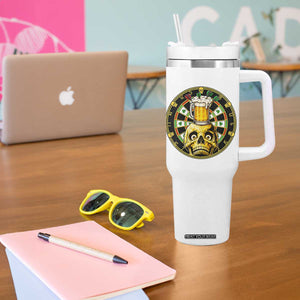 Funny St Patricks Day Skull Tumbler With Handle Darts Player Gift TS12 Print Your Wear