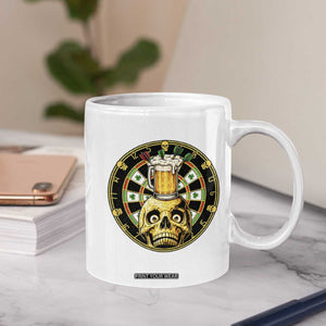 Funny St Patricks Day Skull Coffee Mug Darts Player Gift TS12 Print Your Wear