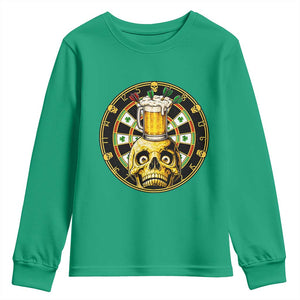 Funny St Patricks Day Skull Youth Sweatshirt Darts Player Gift TS12 Irish Green Print Your Wear