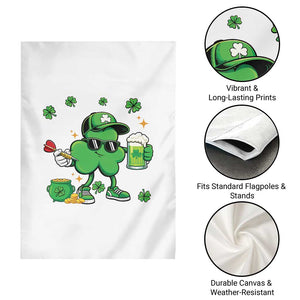 St Patricks Day Shamrock Darts And Beer Lover Gift Garden Flag TS12 Print Your Wear