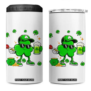 St Patricks Day Shamrock Darts And Beer Lover Gift 4 in 1 Can Cooler Tumbler TS12 One Size: 16 oz White Print Your Wear