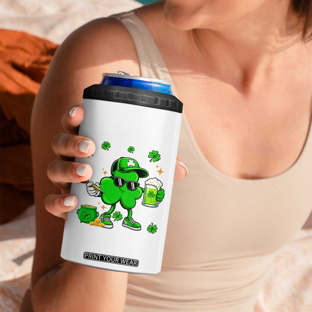 St Patricks Day Shamrock Darts And Beer Lover Gift 4 in 1 Can Cooler Tumbler TS12 Print Your Wear