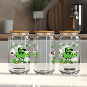 St Patricks Day Shamrock Darts And Beer Lover Gift Glass Can TS12 Print Your Wear