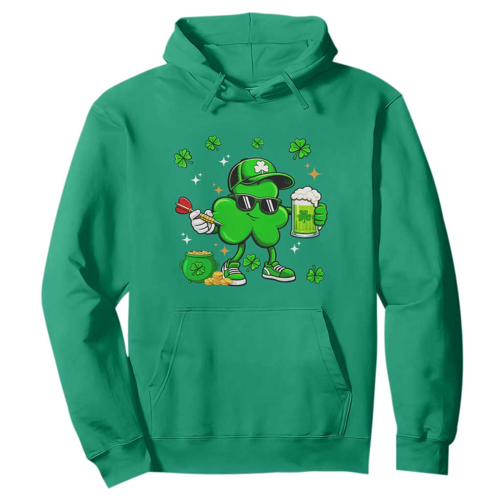 St Patricks Day Shamrock Darts And Beer Lover Gift Hoodie TS12 Irish Green Print Your Wear