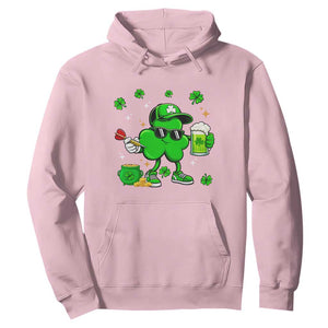 St Patricks Day Shamrock Darts And Beer Lover Gift Hoodie TS12 Light Pink Print Your Wear