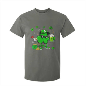 St Patricks Day Shamrock Darts And Beer Lover Gift T Shirt For Kid TS12 Military Green Print Your Wear