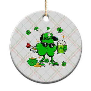 St Patricks Day Shamrock Darts And Beer Lover Gift Ceramic Ornament TS12 1pc Christmas Plaid Print Your Wear