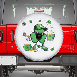 St Patricks Day Shamrock Darts And Beer Lover Gift Spare Tire Cover TS12 White Print Your Wear