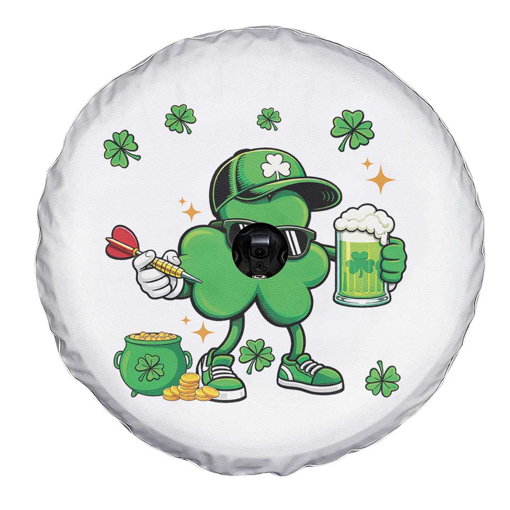 St Patricks Day Shamrock Darts And Beer Lover Gift Spare Tire Cover TS12 Print Your Wear