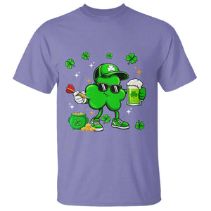 St Patricks Day Shamrock Darts And Beer Lover Gift T Shirt TS12 Violet Print Your Wear