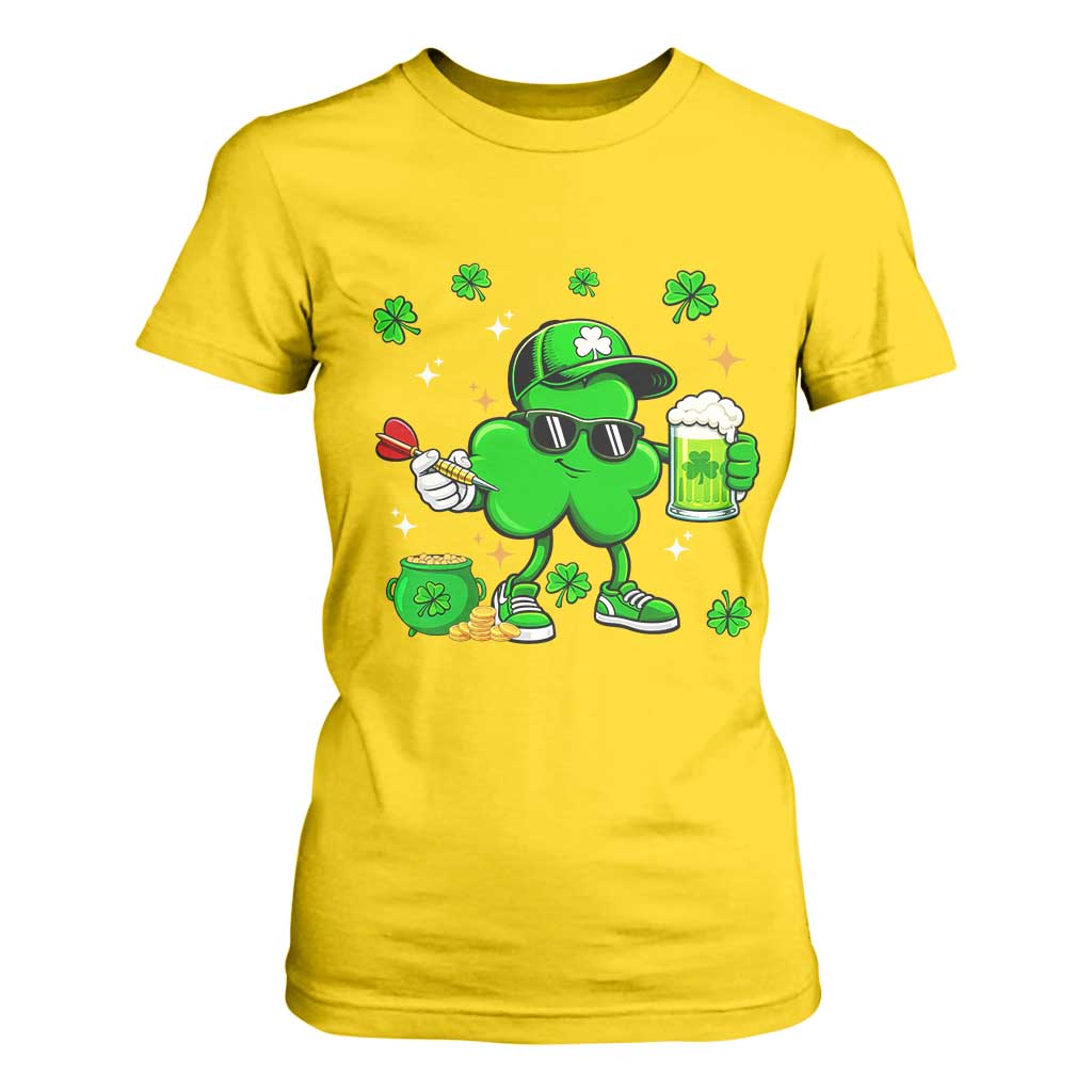 St Patricks Day Shamrock Darts And Beer Lover Gift T Shirt For Women TS12 Daisy Print Your Wear
