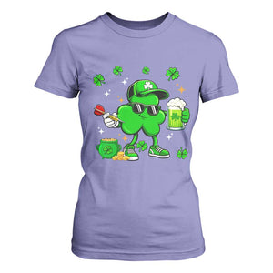 St Patricks Day Shamrock Darts And Beer Lover Gift T Shirt For Women TS12 Violet Print Your Wear