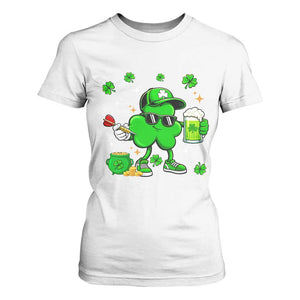 St Patricks Day Shamrock Darts And Beer Lover Gift T Shirt For Women TS12 White Print Your Wear